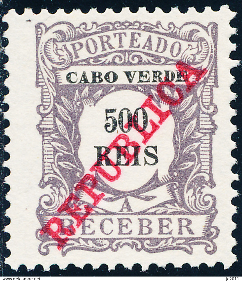 Cabo Verde - 1911 - Postage Due / 500 R - MNG - Isola Di Capo Verde