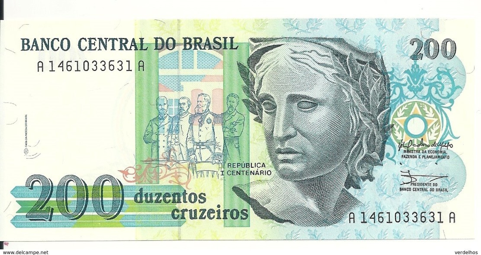 BRESIL 200 CRUZEIROS ND1990 UNC P 229 - Brazilië