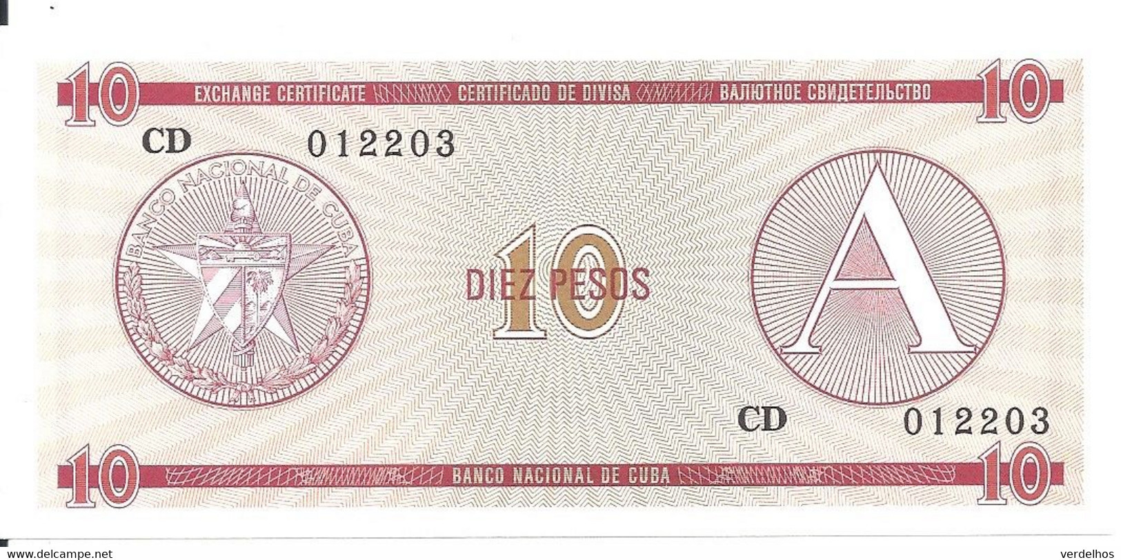 CUBA 10 PESOS ND1985 UNC P FX4 - Cuba