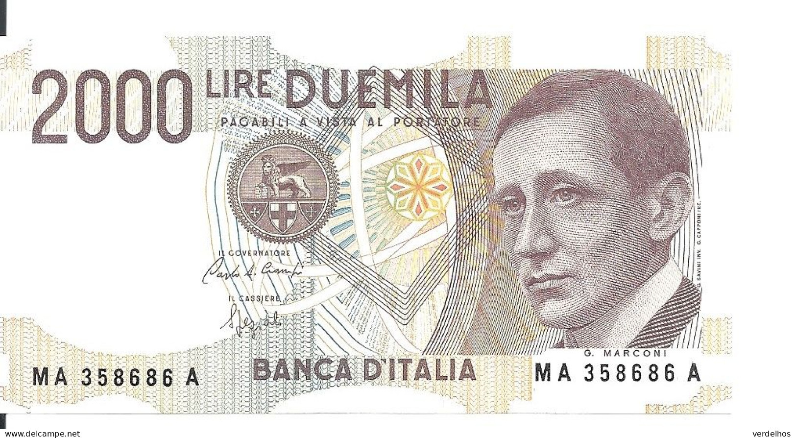 ITALIE 2000 LIRE 1990 UNC P 115 - 2000 Liras