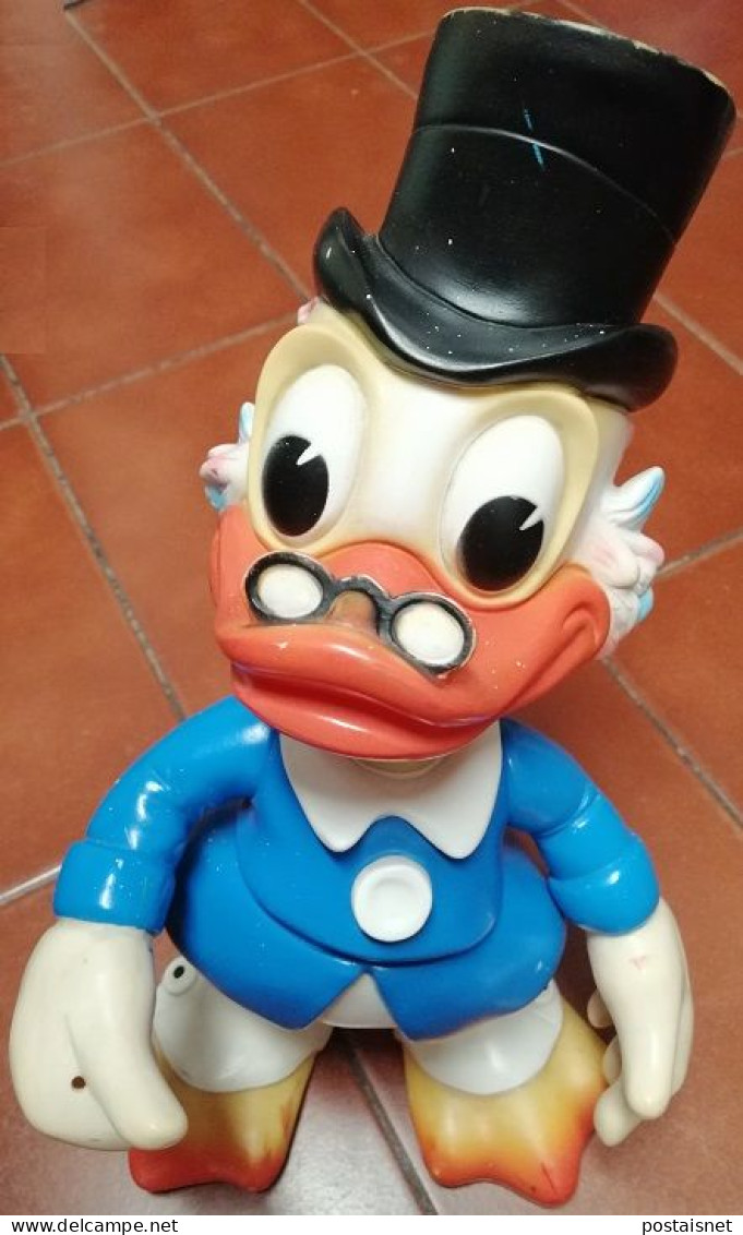 Vintage 1970s Disney Scrooge McDuck Rubber Toy – Made In Italy - Disney