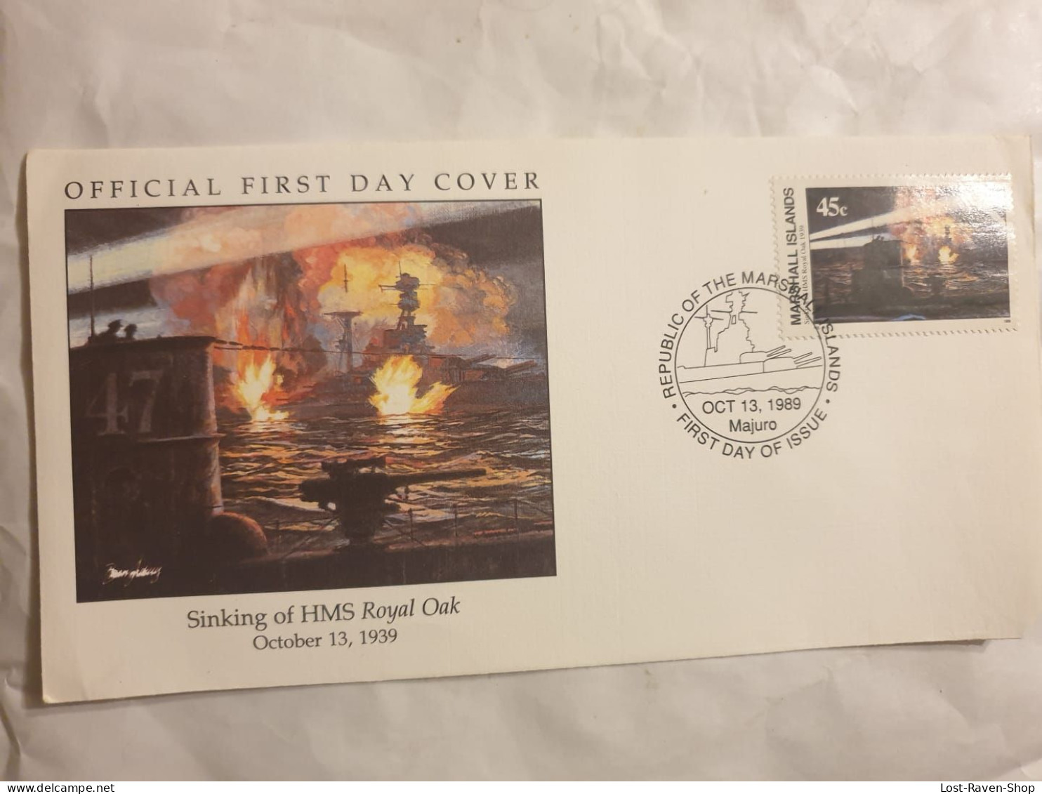 Marshall Island - First Day Cover - Sinking Of HMS Royal Oak - Islas Marshall