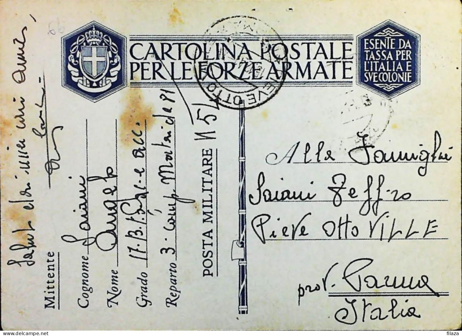 POSTA MILITARE ITALIA IN LIBIA  - WWII WW2 - S6746 - Poste Militaire (PM)