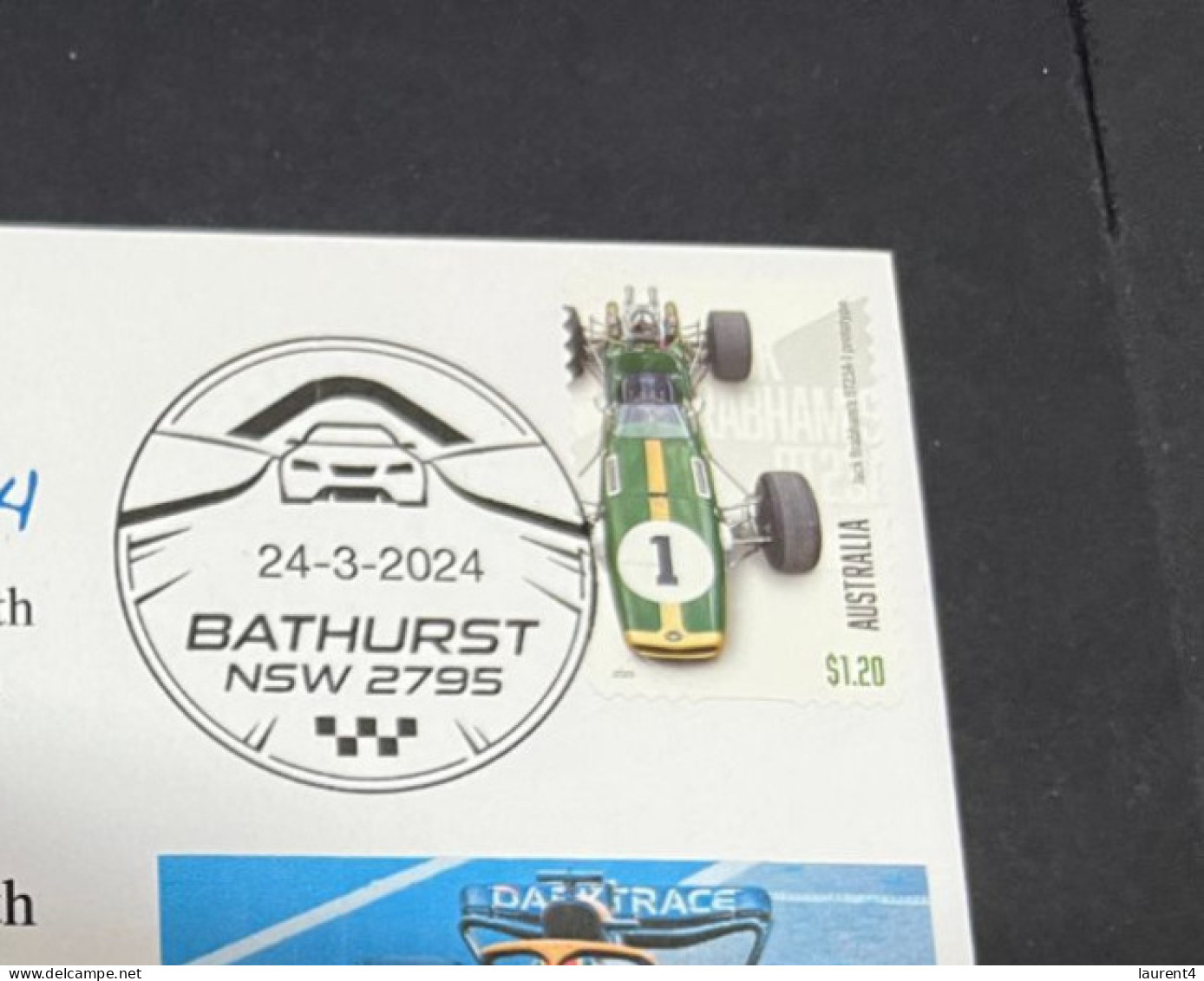 25-3-2024 (4 Y 2)  2024 Australia Grand Prix - Formula 1 Stamp - Oscar Piastry (4th) & Daniel Ricciardo (12th) Finish - Cars