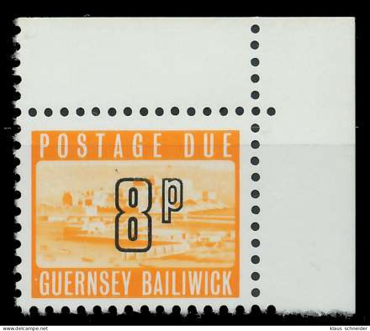 GUERNSEY PORTOMARKEN Nr 15 Postfrisch ECKE-ORE X87146A - Guernsey