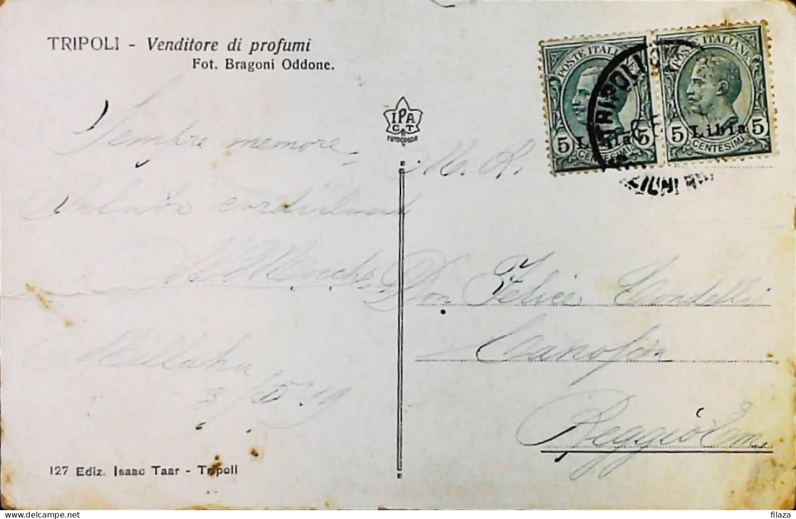 ITALIA - COLONIE -  LIBIA Cartolina Da TRIPOLI Del 1919- S6281 - Libyen