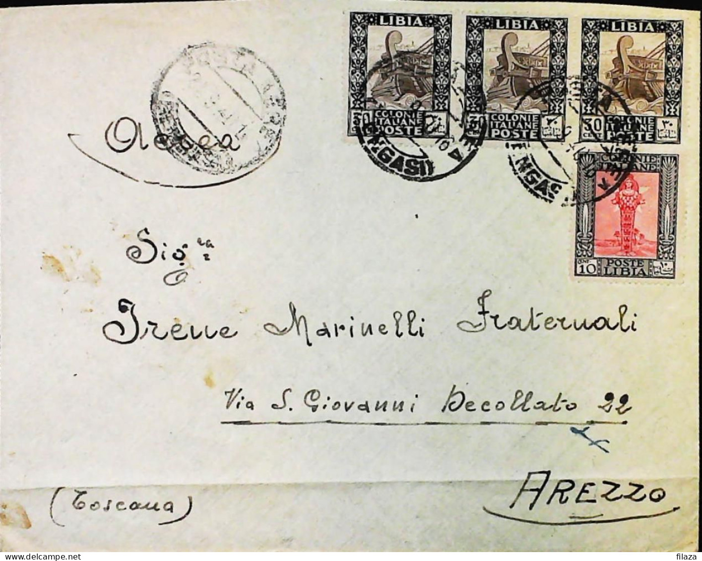 ITALIA - COLONIE -  LIBIA Lettera Da BENGASI Del 1940- S6276 - Libyen