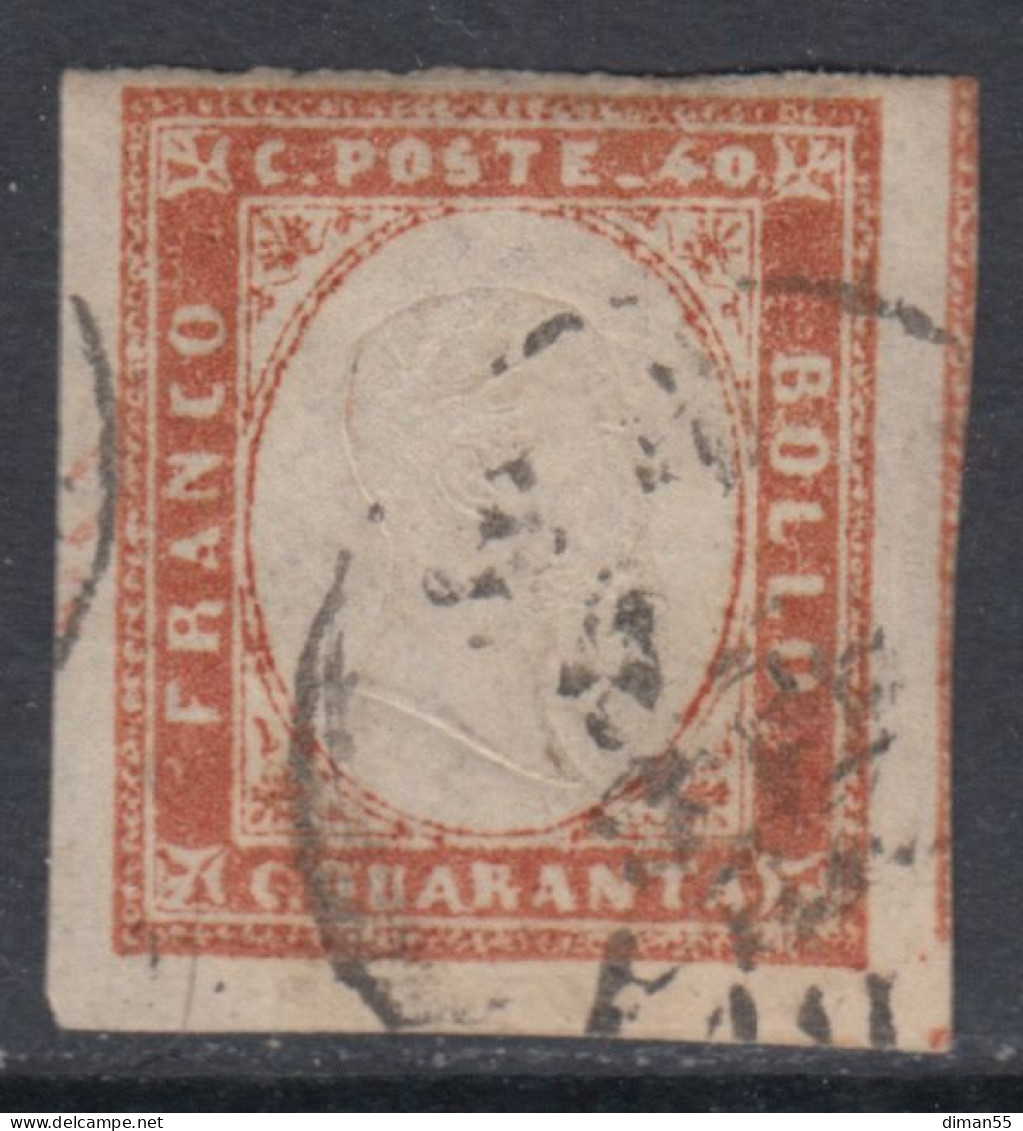 ITALIA - Sardegna - 1855 Sassone N.16 Vermiglio Tenue Cat.950 Euro - Sardinië