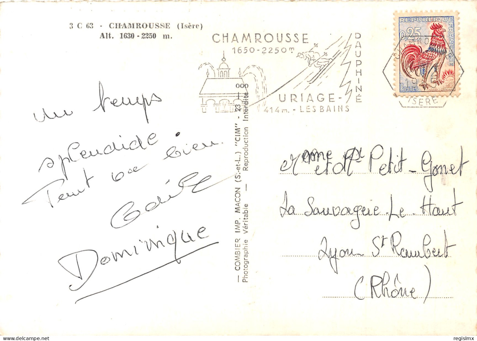 38-CHAMROUSSE-N°T265-C/0191 - Chamrousse