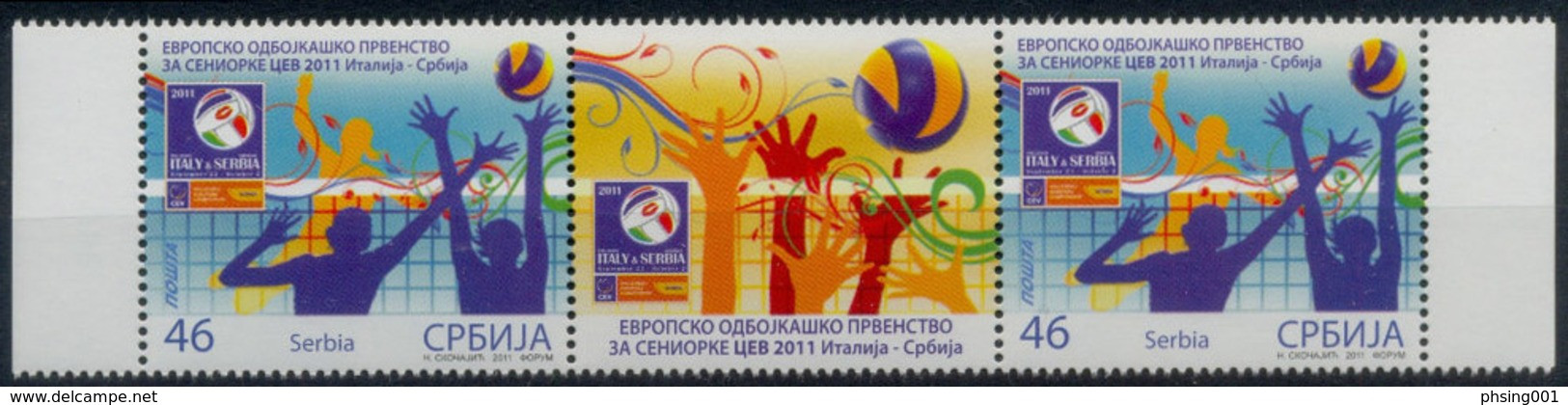 Serbia 2011 European Championship Volleyball Women Serbia Italy Sports, Middle Row MNH - Volleybal