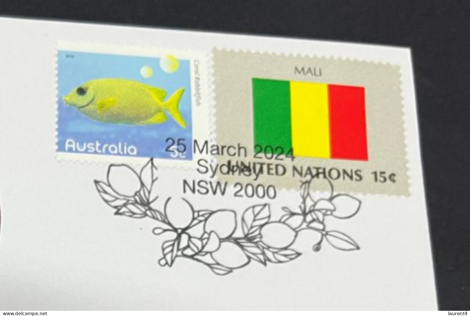 25-3-2024 (4 Y 2) COVID-19 4th Anniversary - Mali - 25 March 2024 (with Mali UN Flag Stamp) - Maladies