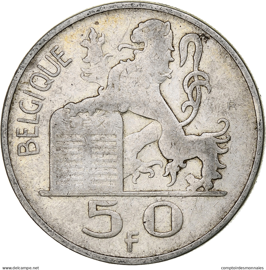 Belgique, Régence Prince Charles, 50 Francs, Mercure, 1949, Bruxelles, Argent - 50 Franc