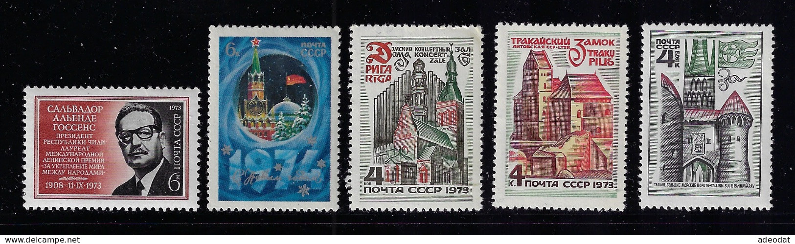 RUSSIA  1973 SCOTT #4133-4134,4150-4152 MH - Nuovi