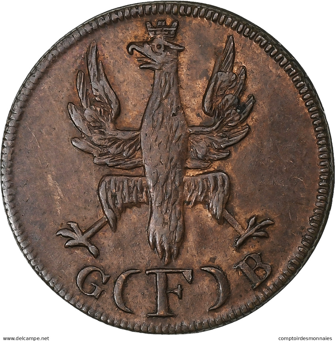 Etats Allemands, FRANKFURT AM MAIN, Heller, 1821, Cuivre, TTB+, KM:301 - Piccole Monete & Altre Suddivisioni