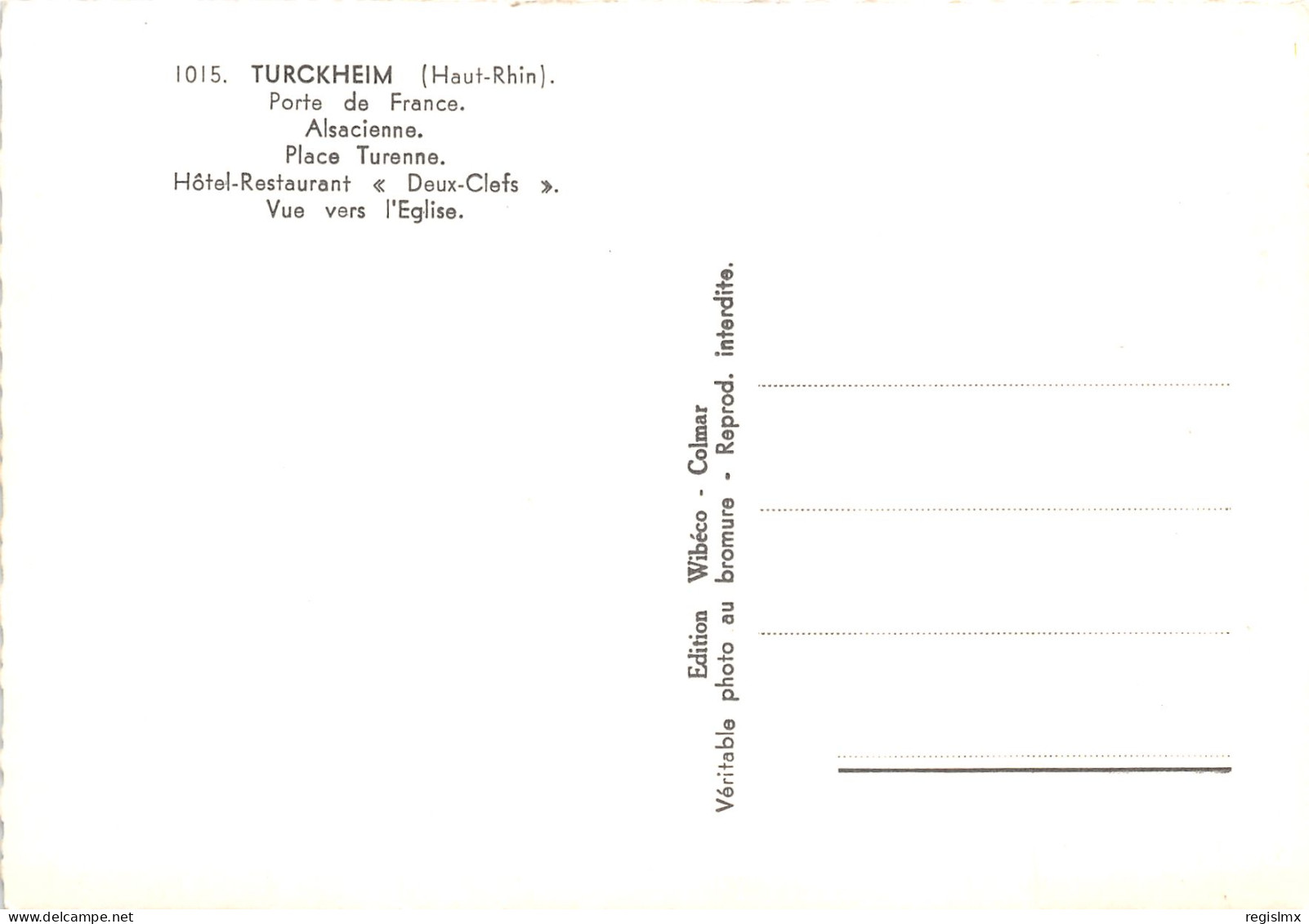 68-TURCKHEIM-N°T279-C/0009 - Turckheim