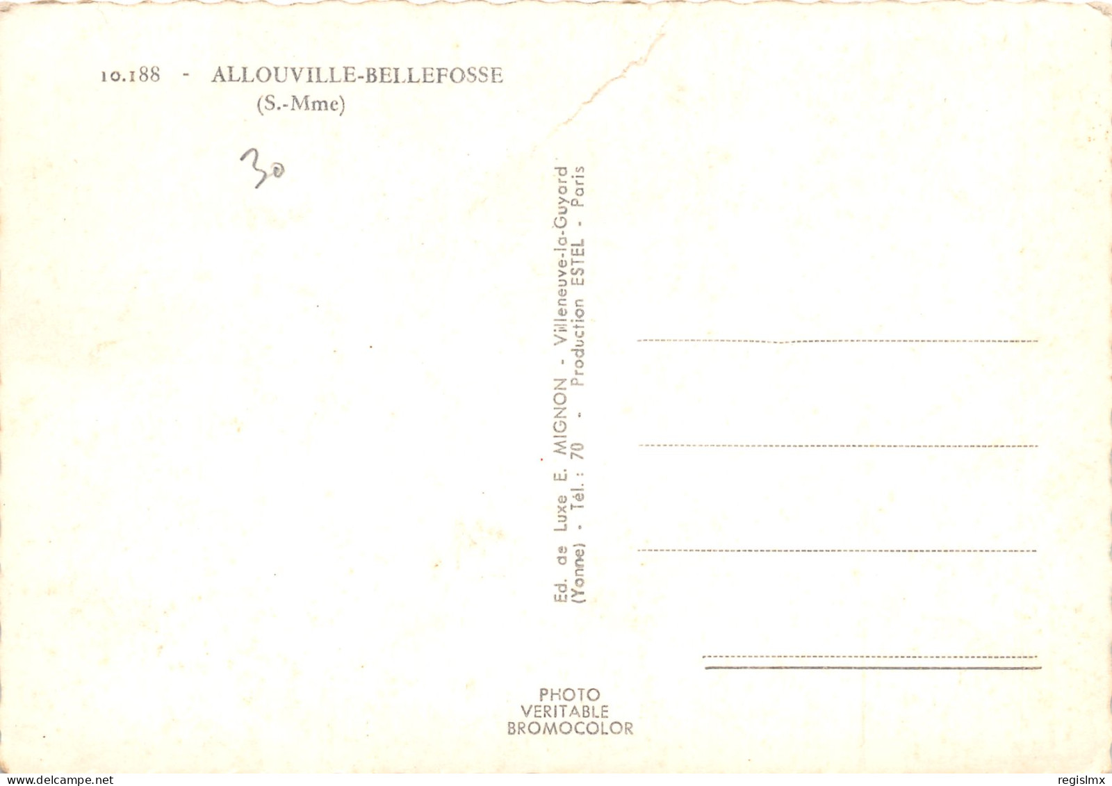 76-ALLOUVILLE BELLEFOSSE-N°T280-B/0107 - Allouville-Bellefosse