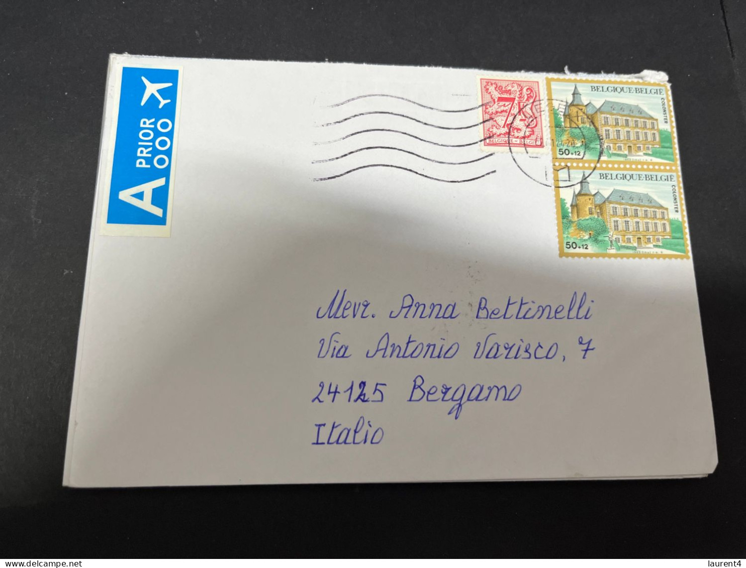 25-3-2024 (4 Y 4) 2 Letter Posted From Belgium To Italy - Lettres & Documents