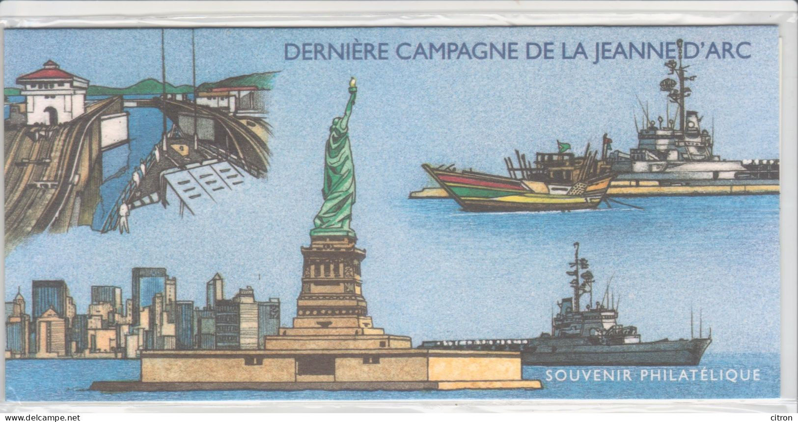 LOT 1596 FRANCE SOUVENIR PHILATELIQUE 2009 DERNIERE CAMPAGNE NAVIRE JEANNE D'ARC - Souvenir Blocks & Sheetlets