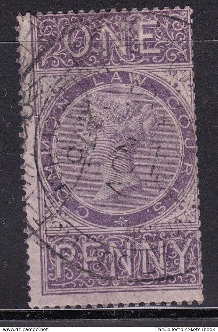 GB Victoria Fiscal/ Revenue Common Law Courts 1d   Lilac Barefoot 2 Good Used - Fiscaux