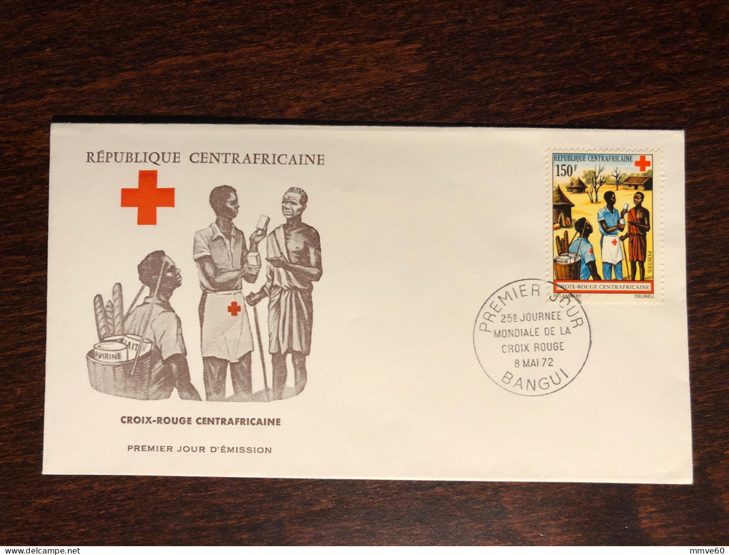 CENTRAFRICAINE  CENTRAL AFRICA FDC COVER 1972 YEAR RED CROSS HEALTH MEDICINE STAMPS - Repubblica Centroafricana