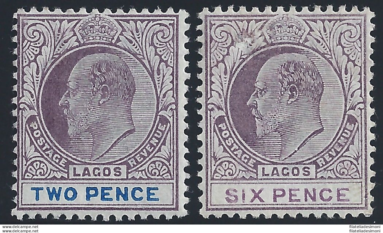 1904 LAGOS - SG N. 46-49 Edoardo VII. 2 Valori MNH/** - Other & Unclassified