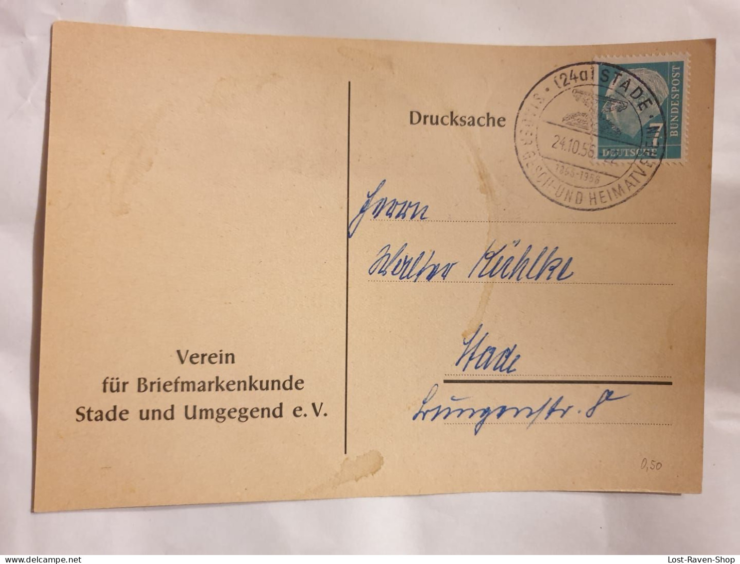 Stempel - Stader Geschichts Und Heimatverein 1956 - Cartoline - Usati