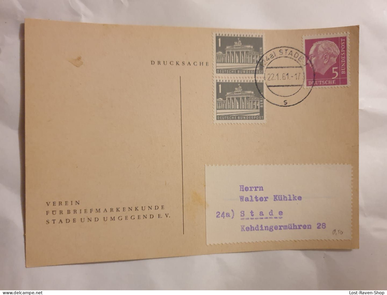 Stempel - Stade 22.1.1961 - Cartes Postales - Oblitérées