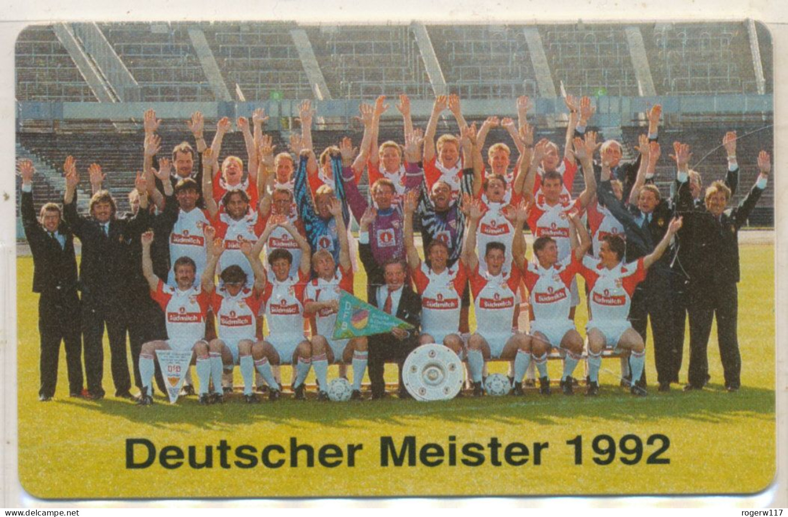 Deutsche Bundesliga 1992, VfB Stuttgart 6DM Phonecard In Custom Envelope - Deportes