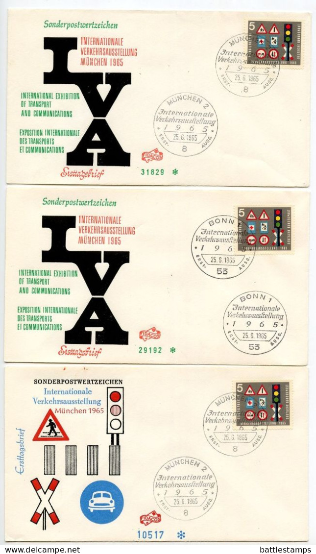 Germany, West 1965 21 FDCs Scott 919-925 International Transport & Communications Exhibition In Munich - 1961-1970