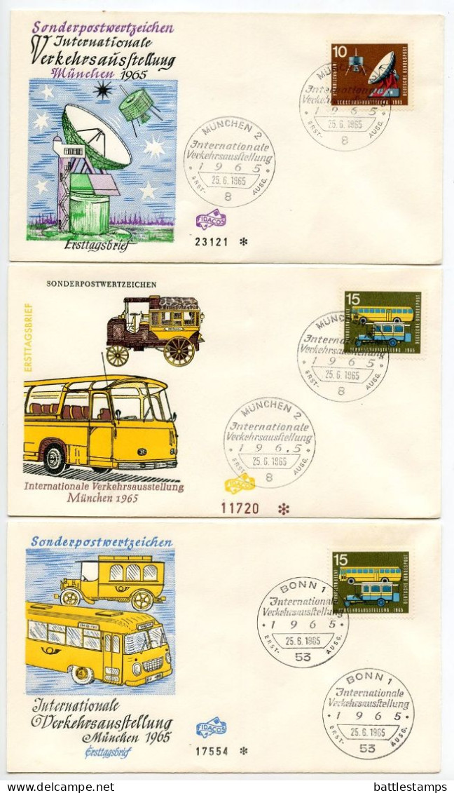 Germany, West 1965 21 FDCs Scott 919-925 International Transport & Communications Exhibition In Munich - 1961-1970