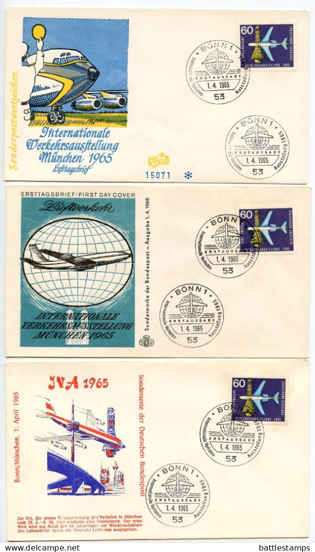 Germany, West 1965 21 FDCs Scott 919-925 International Transport & Communications Exhibition in Munich