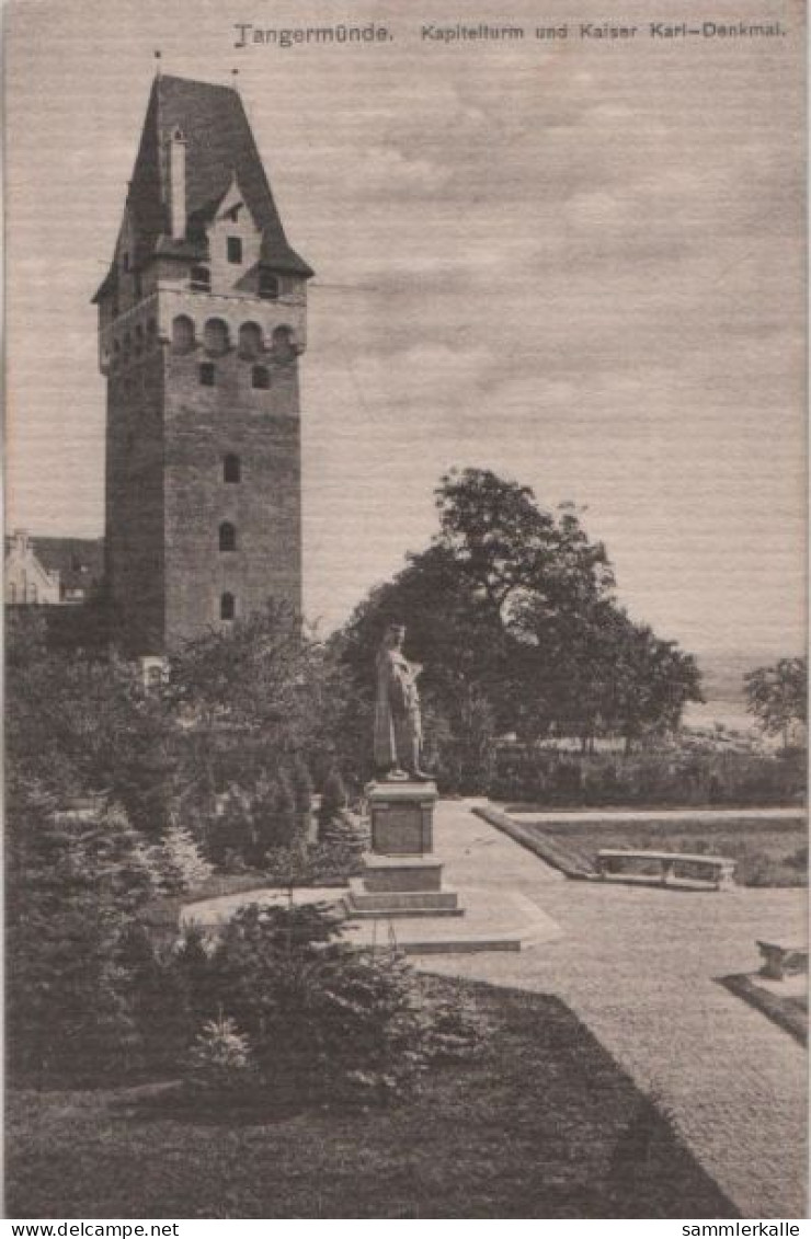 84293 - Tangermünde - Kapitelturm Und Kaiser Karl-Denkmal - 1911 - Tangermuende