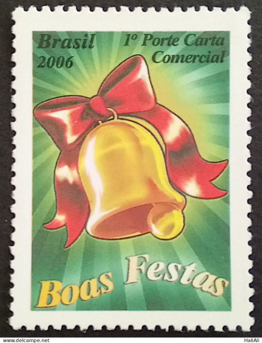 C 2663 Brazil Stamp Depersonalized Happy Holidays Christmas Bell 2006 - Neufs