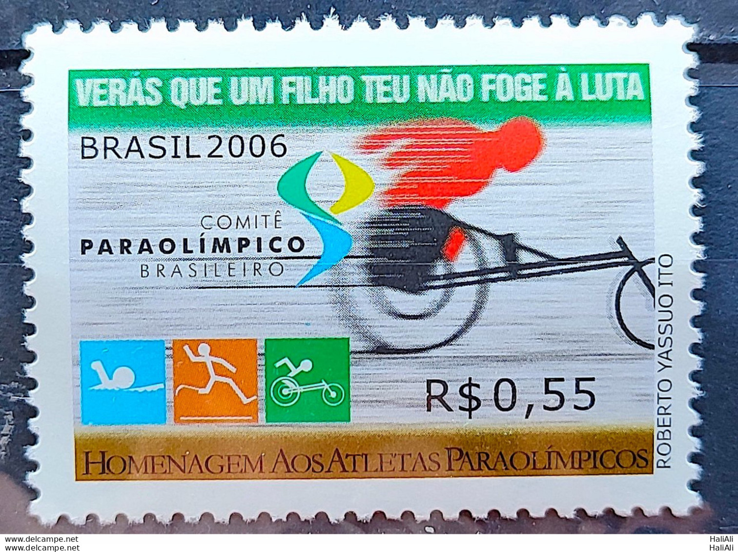 C 2651 Brazil Stamp Paralympic Athletes Bycicle Cycling 2006 - Ungebraucht