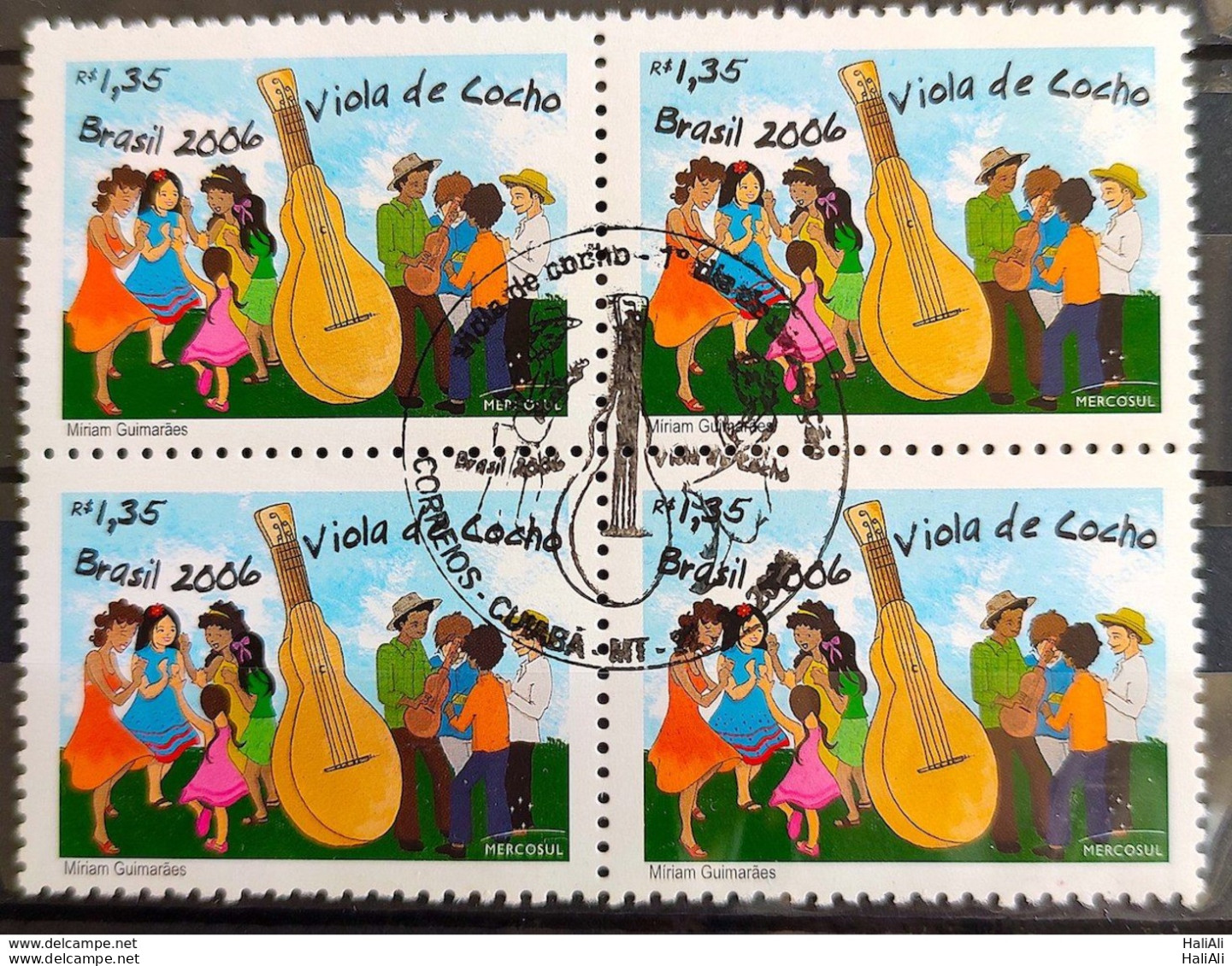 C 2652 Brazil Stamp Mercosul Viola De Cocho Music Mato Grosso 2006 Block Of 4 CBC MT Cuiaba - Ungebraucht