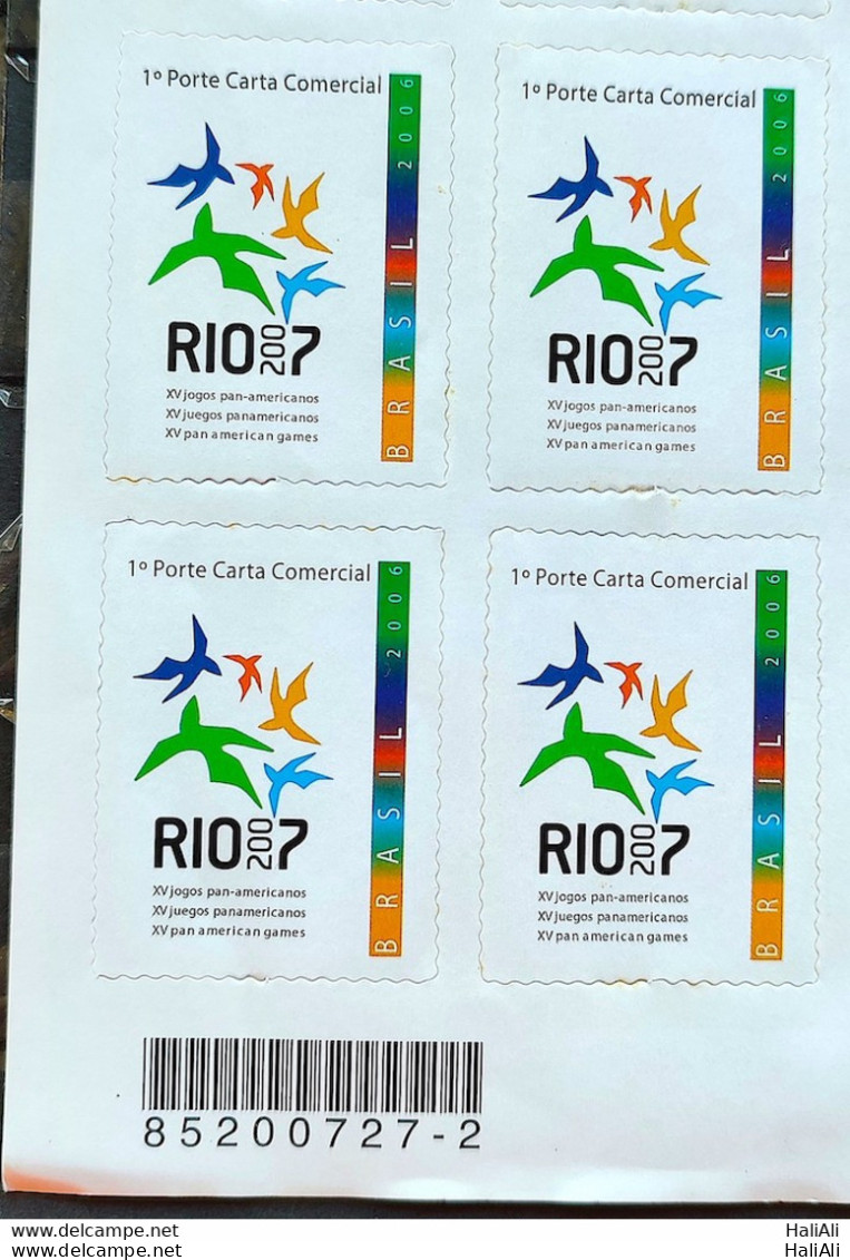 C 2650 Brazil Stamp Pan American Games Rio De Janeiro Sport 2006 Block Of 4 Barcode - Neufs