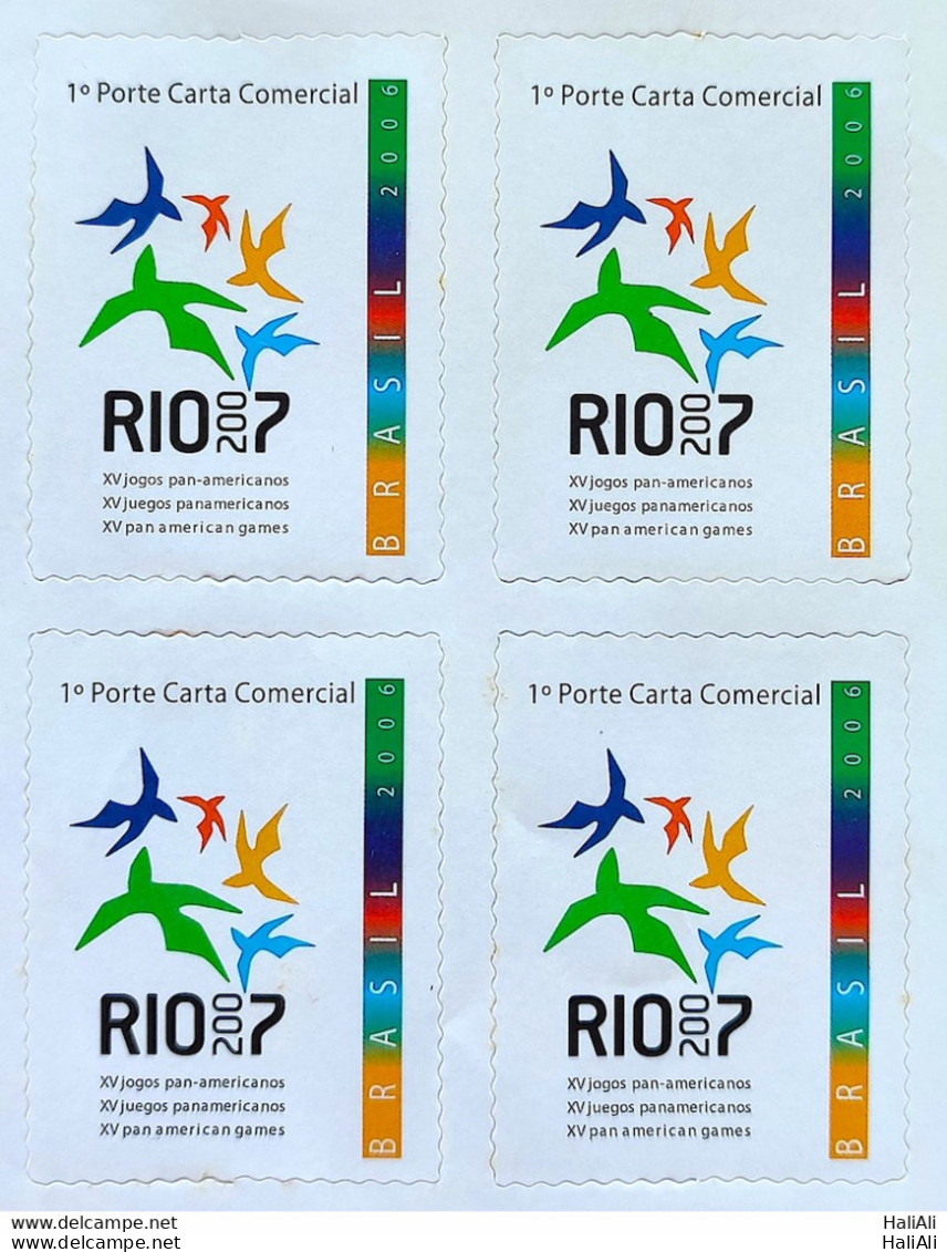 C 2650 Brazil Stamp Pan American Games Rio De Janeiro Sport 2006 Block Of 4 - Ungebraucht