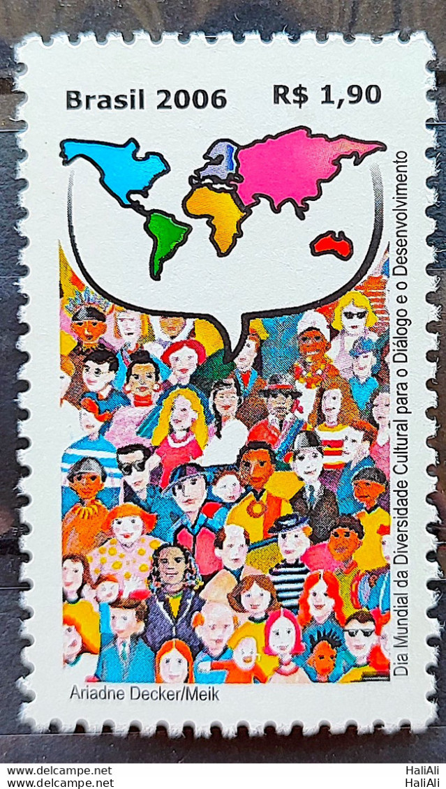 C 2649 Brazil Stamp World Cultural Diversity Day Map 2006 - Neufs