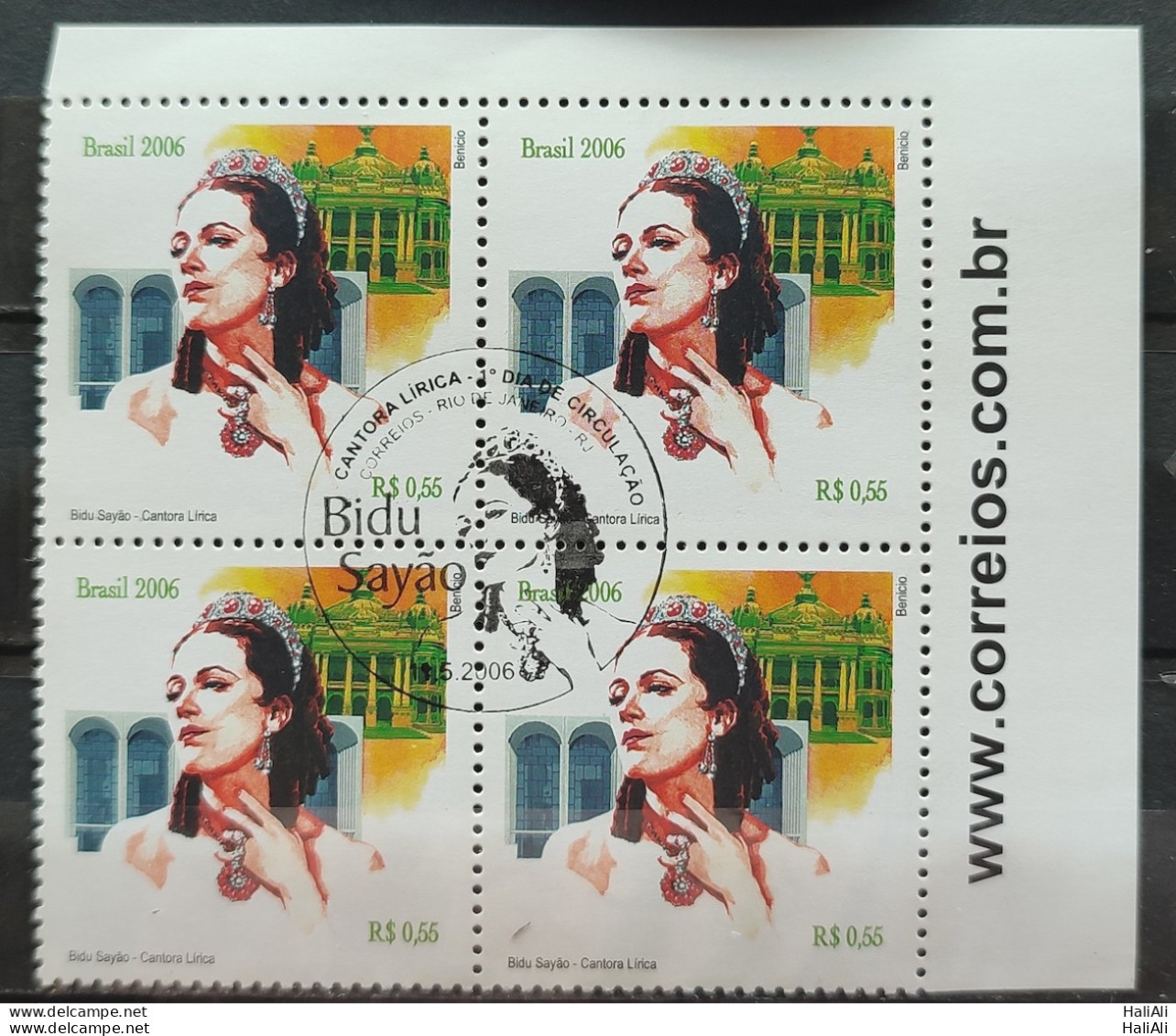 C 2648 Brazil Stamp Bidu Sayao Lyrical Music 2006 Block Of 4 CBC RJ Vignette Website - Ungebraucht