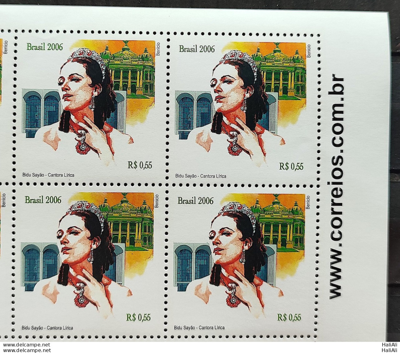 C 2648 Brazil Stamp Bidu Sayao Lyrical Music 2006 Block Of 4 Vignette Website - Ungebraucht