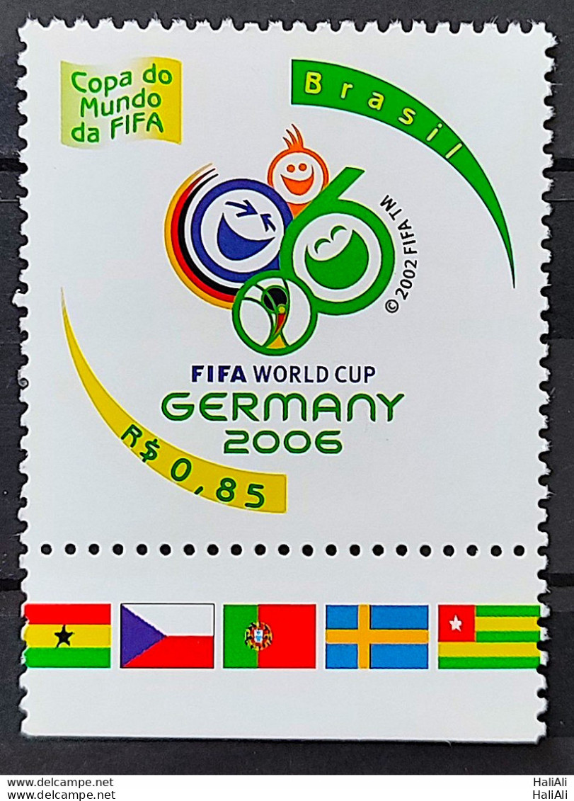 C 2647 Brazil Stamp Germany Football World Cup Flag Chile Portugal 2006 - Ungebraucht