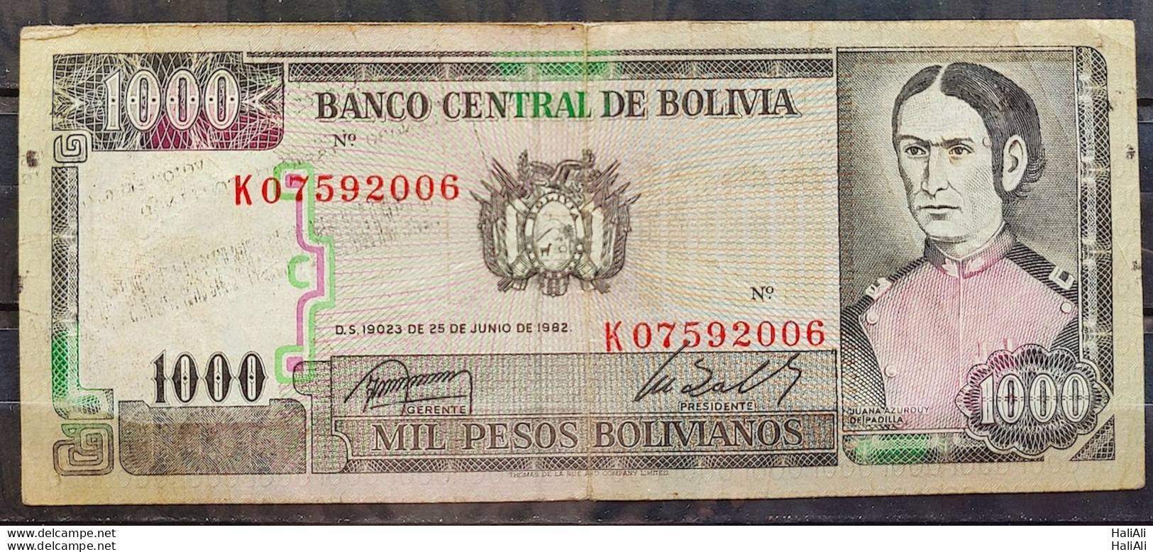 Banknote Bolivia 1000 Pesos 2006 MBC - Bolivia