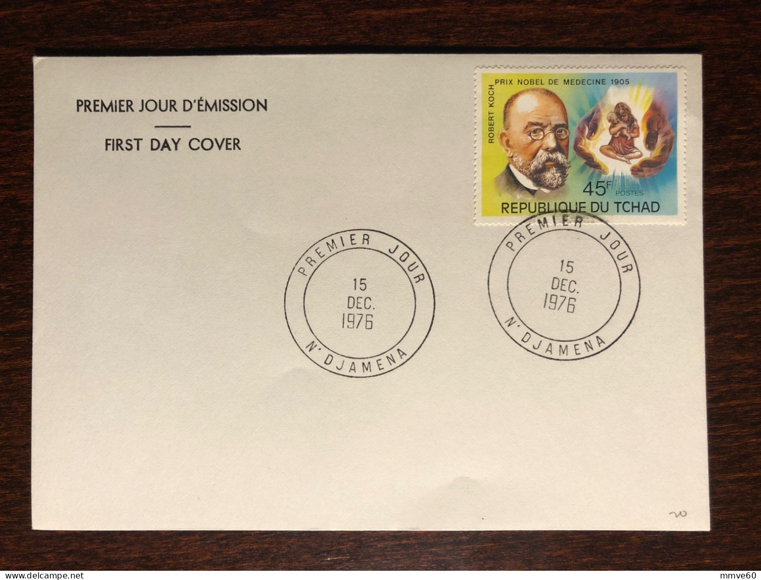 CHAD TCHAD FDC COVER 1976 YEAR KOCH TUBERCULOSIS HEALTH MEDICINE STAMPS - Tchad (1960-...)