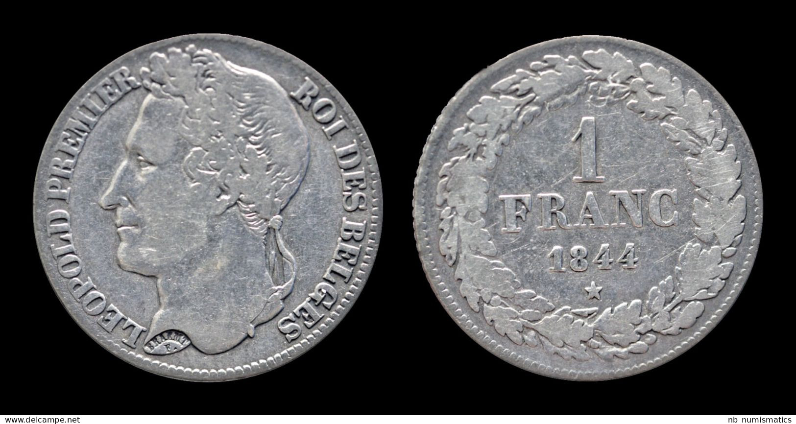 Belgium Leopold I 1 Frank 1844 - 1 Franc