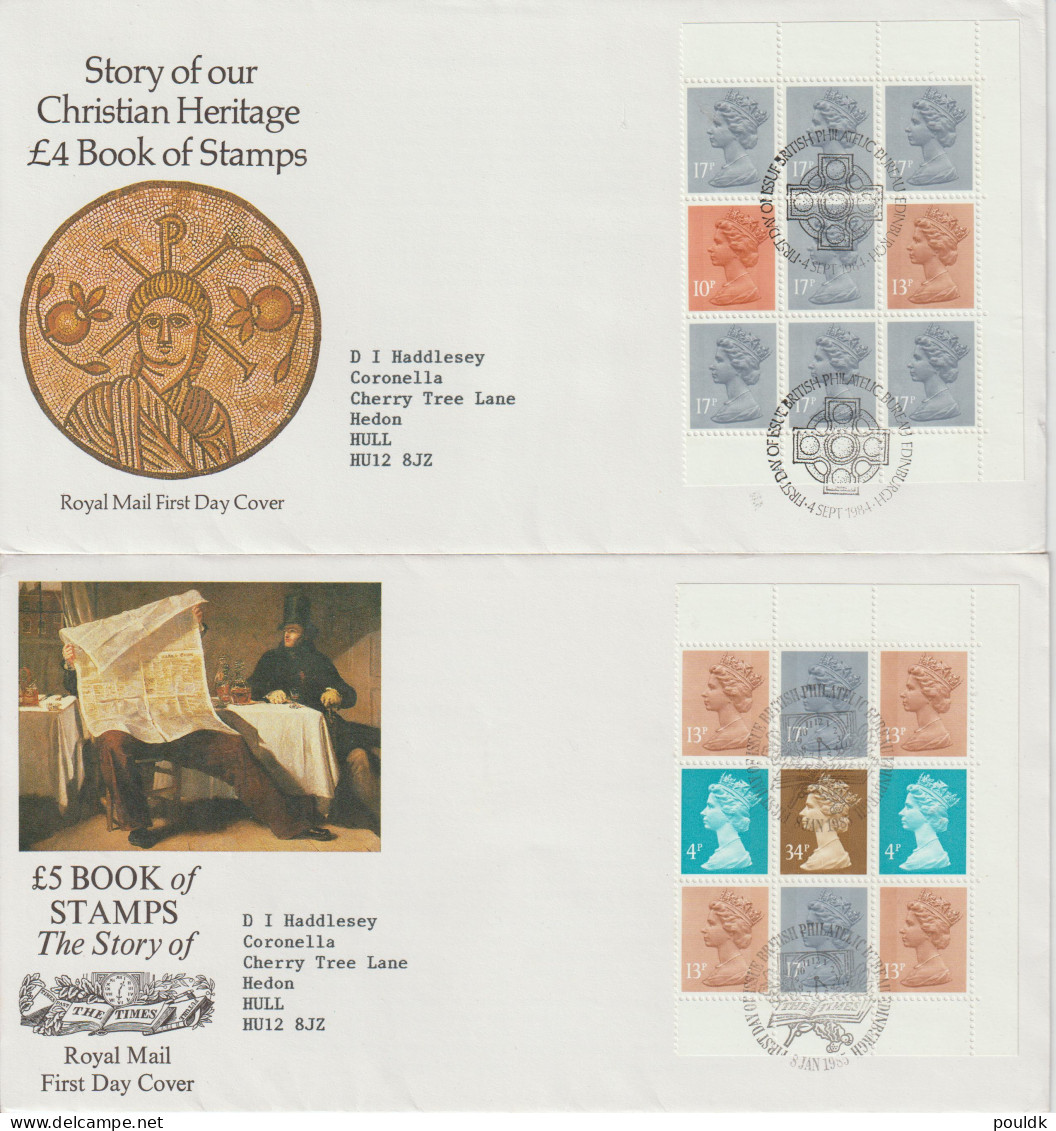 Great Britain: 10 FDC Franked W/souvenir Sheets Or Booklet Panes. Some Are A Bit Bowed In Edges. Postal Weight  - 2001-2010 Decimal Issues