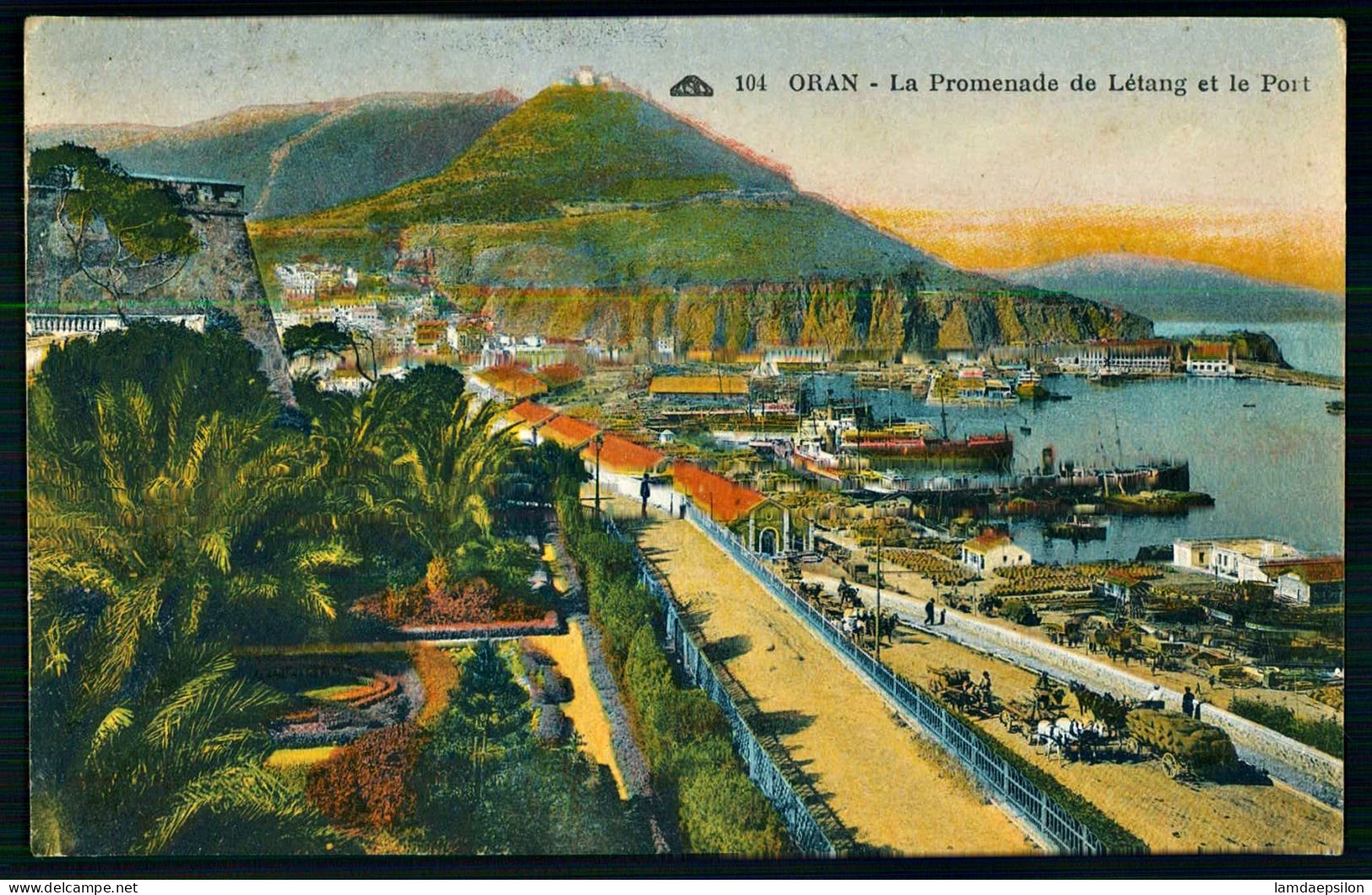 A70  ALGERIE CPSM ORAN - LA PROMENADE DE LETANG ET LE PORT - Collections & Lots