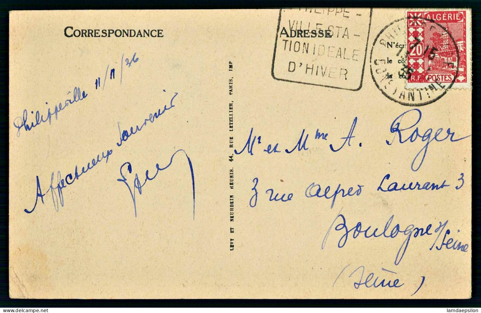 A70  ALGERIE CPSM PHILIPPEVILLE - LA PLACE DE LA MARINE - Collections & Lots