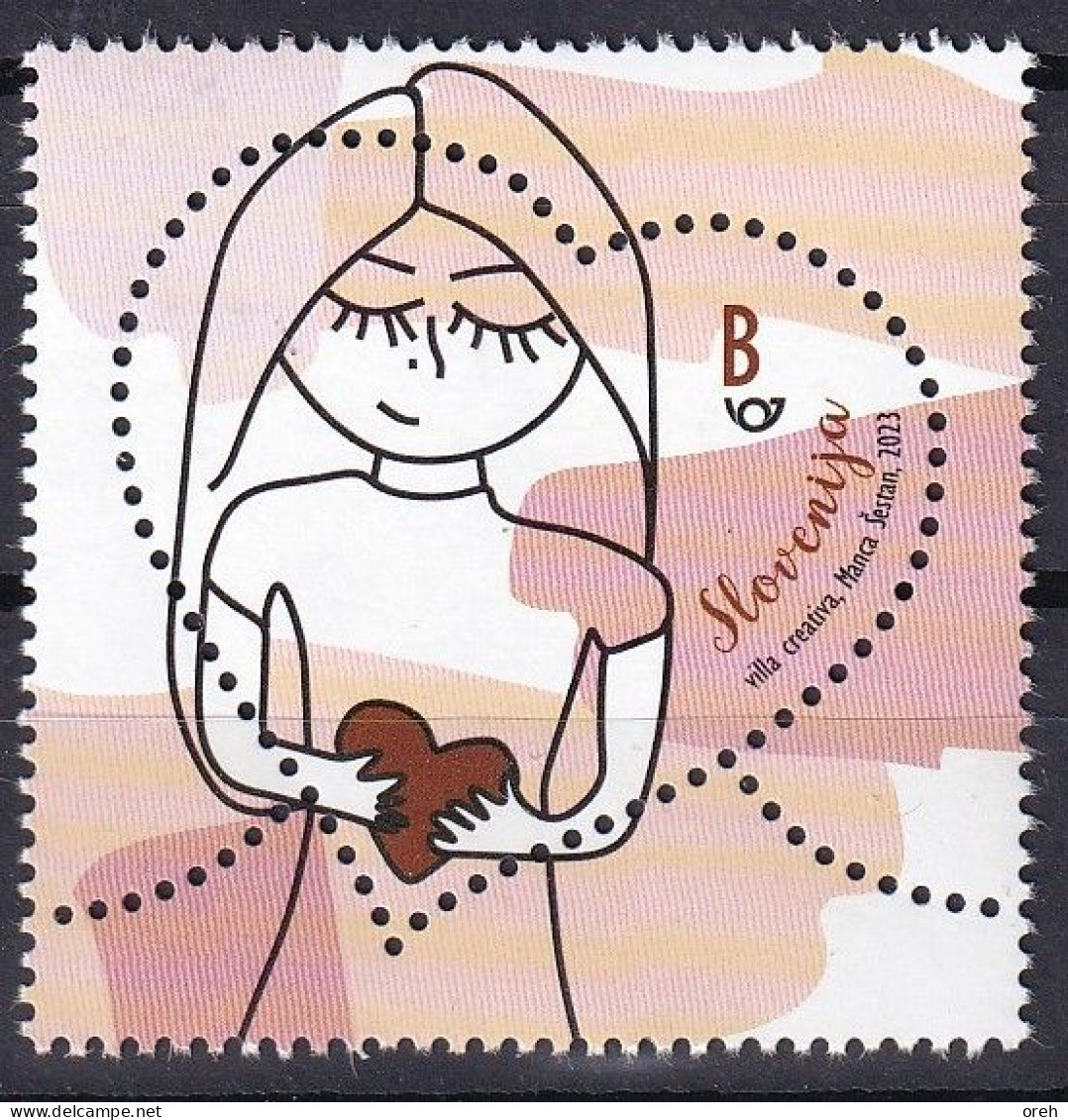 SLOVENIA,SLOWENIEN 2023,LOVE STAMPS,GREETING STAMP,LOVE GIVES BIRTH TO LOVEHEART,,MNH - Slovénie