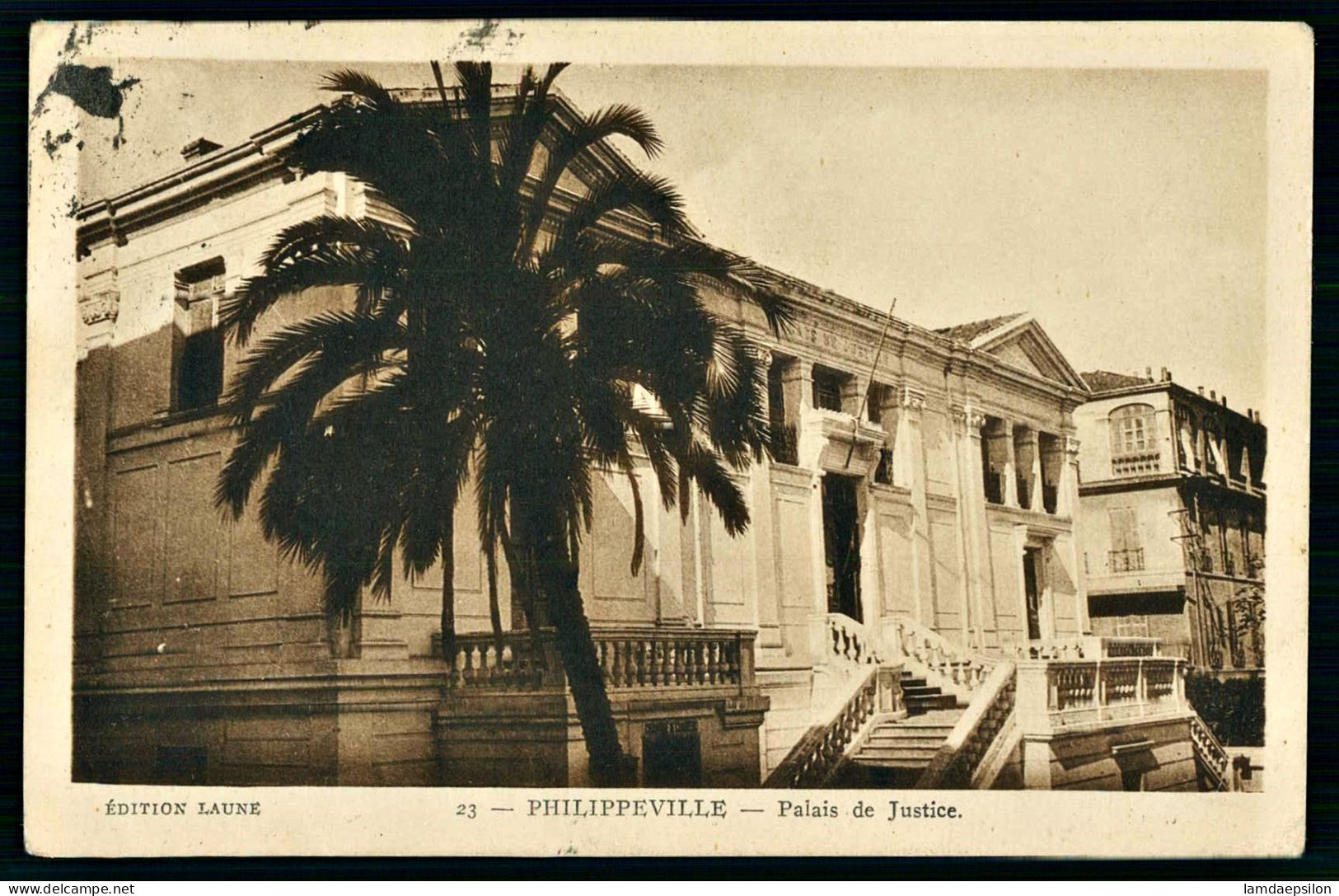 A70  ALGERIE CPA PHILIPPEVILLE - PALAIS DE JUSTICE - Collections & Lots
