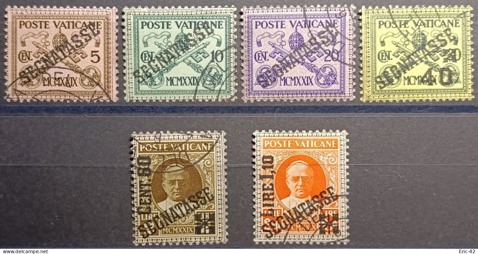 VATICAN. TAXE Y&T N°1/6 (issu D'une Collection) USED. T.B... - Postage Due